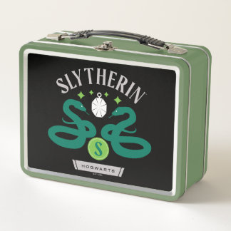 SLYTHERIN™ House Double Snake Locket Graphic Metall Brotdose