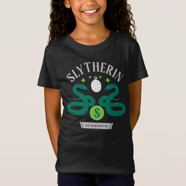SLYTHERIN™ House Double Snake Locket Graphic T-Shirt (Vorderseite)