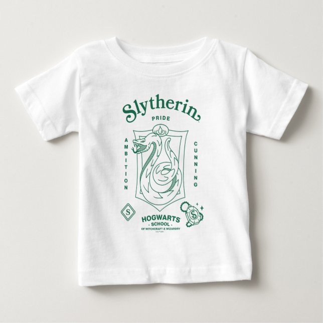 SLYTHERIN™ Pride Ambition Cunning Crest Baby T-shirt (Vorderseite)