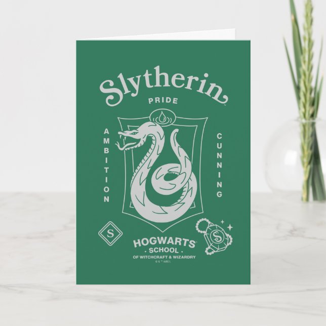 SLYTHERIN™ Pride Ambition Cunning Crest Karte (Vorderseite)