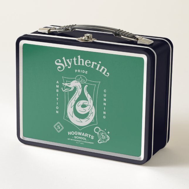 SLYTHERIN™ Stolz Ehrgeiz List Wappen Metall Brotdose (Vorderseite)