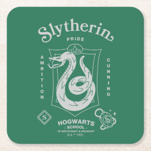 SLYTHERIN™ Stolz Ehrgeiz List Wappen Rechteckiger Pappuntersetzer