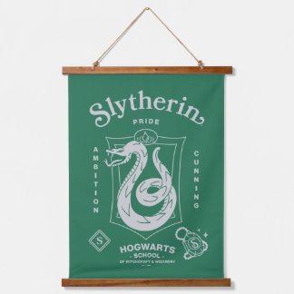 SLYTHERIN™ Stolz Ehrgeiz List Wappen Wandteppich Mit Holzrahmen