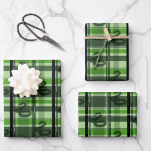 SLYTHERIN™ Tartan Kariertes Muster Geschenkpapier Set
