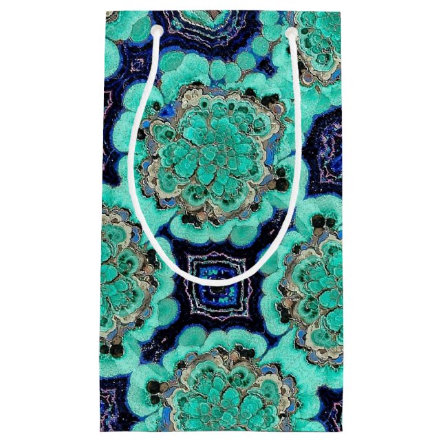 Sm Gift Bag Azurite/Malachite Geode Kleine Geschenktüte (Vorderseite)