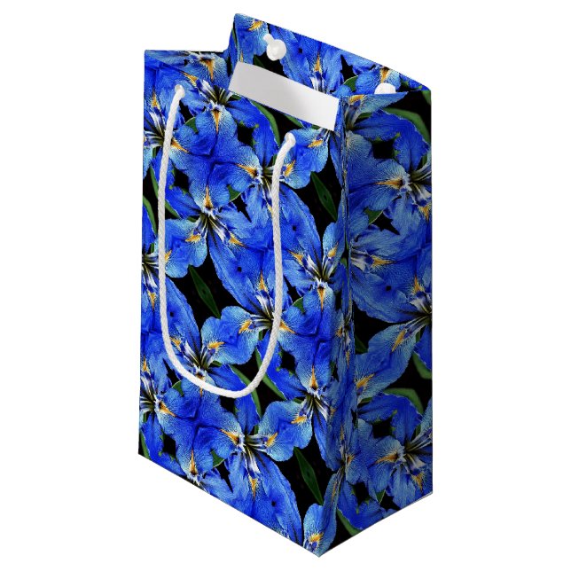 Sm Gift Bag Blue Iris Kleine Geschenktüte (Vorderseite Schrägansicht)