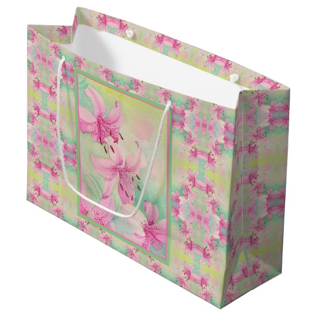Sm Gift Bag Elk Antlers Große Geschenktüte (Vorderseite Schrägansicht)