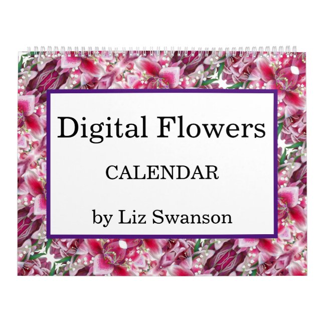 Sm, Med, LG-Kalender - Digitale Blume Kalender (Titelbild)