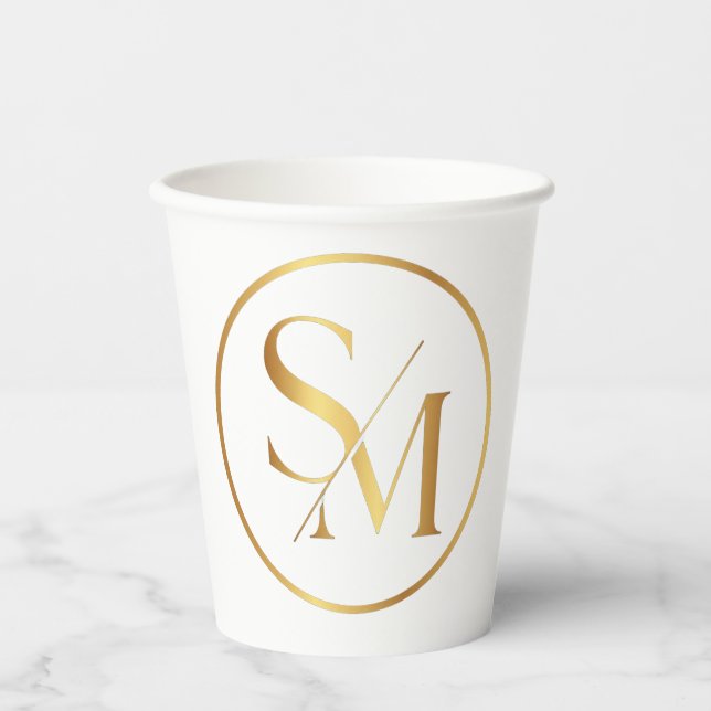 SM Minimales Modernes Design Pappbecher (Vorderseite)