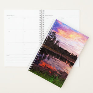 Sm Planner Sonnenuntergang am Teich Planer