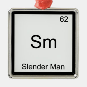 Sm - Slender Man Meme Chemie Periodensystem Ornament Aus Metall