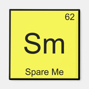 Sm - Spare Me Chemie Element Symbol Bowling T-Shir Magnet