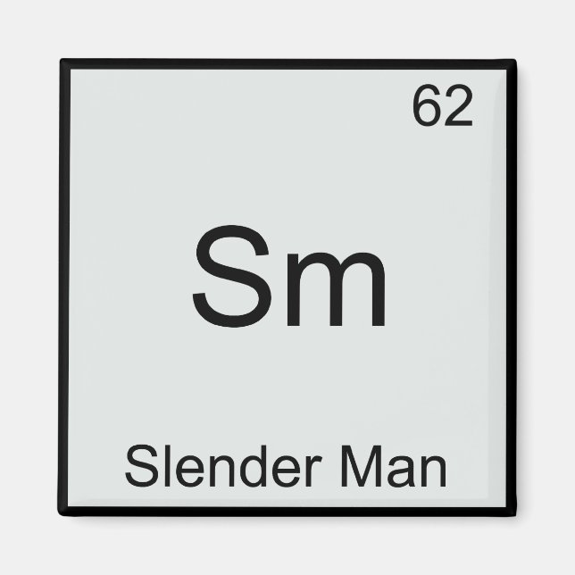 Sm - Symbol des schlanken Man Funny Chemical Eleme Magnet (Vorne)