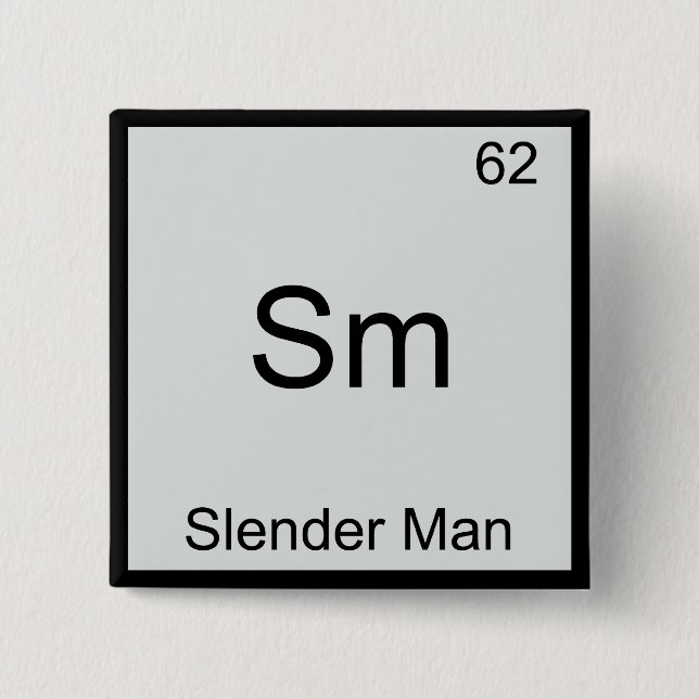 Sm - Symbol des schlanken Man Funny Chemistry Elem Button (Vorderseite)