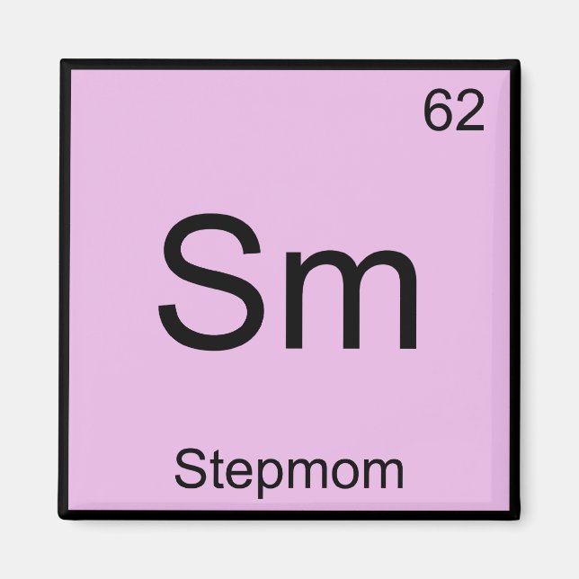 Sm - T-Shirt für StepMom Funny Chemistry Element Magnet (Vorne)