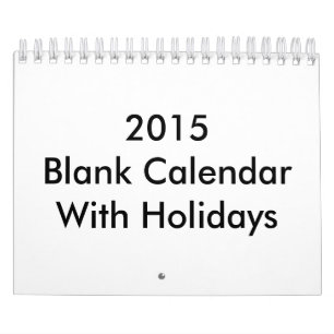 Small 2015 Blank Calendar with Holidays Kalender