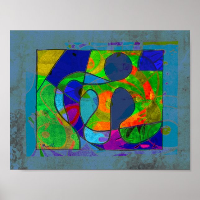 Small Abstract Art Poster 8.5 x 11 (Vorne)