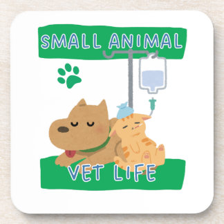 Small Animal Vet Life – Vet Dog and Cat Design Getränkeuntersetzer