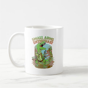 Small Arms Enthusiast Funny T-Rex Dinosaur Gun Kaffeetasse