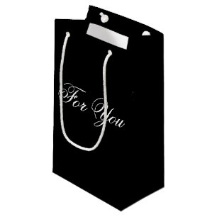 Small Black Classy Designer Geschenktasche Kleine Geschenktüte