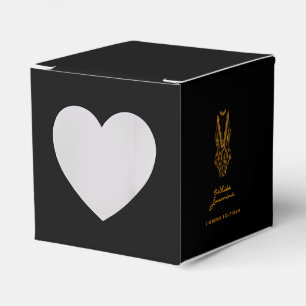 Small Black Gold Glitzer Lingerie Boutique Geschenkschachtel