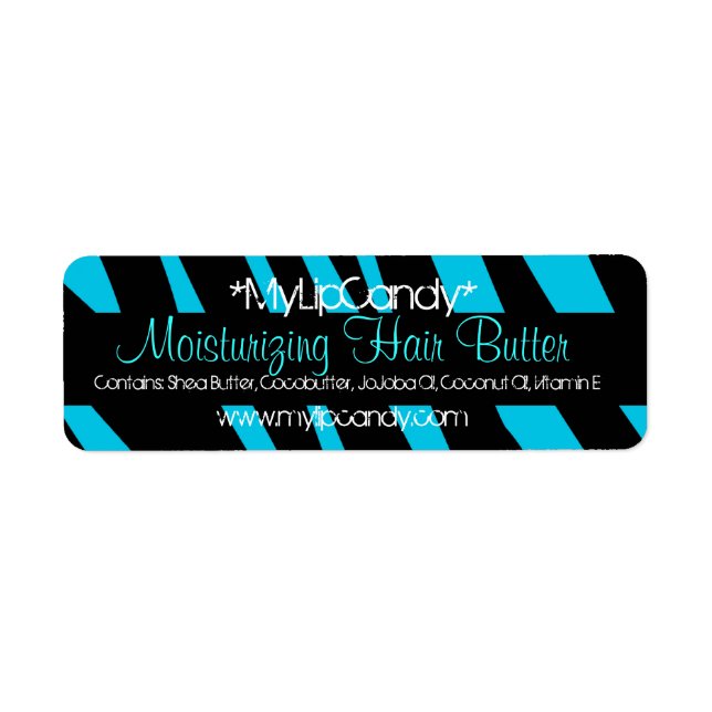 Small Blue Zebra Product Label (Vorne)