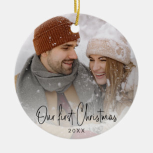 Small Business Client Geschenk "Unsere ersten Weih Keramik Ornament