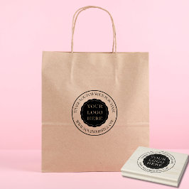 Small Business Custom Wood Art Stamp with Logo Gummistempel