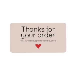 Small Business Danke Paketlabel Adressaufkleber
