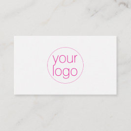 Small Business Logo Thank You QR Card Blush Visitenkarte