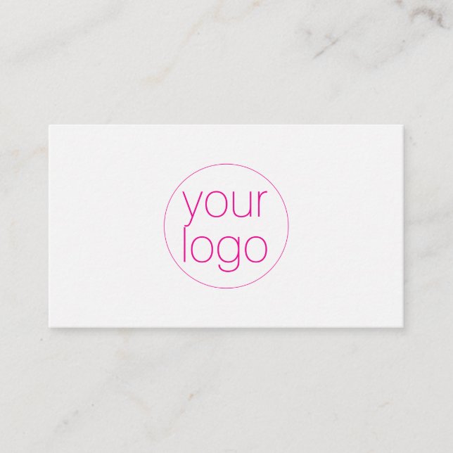 Small Business Logo Thank You QR Card Blush Visitenkarte (Vorderseite)