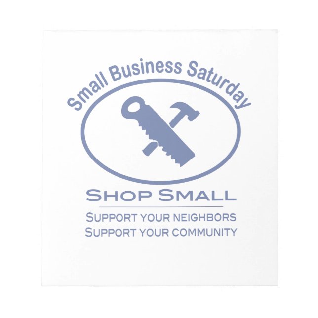 Small Business Samstag - Hardware blau Notizblock (Vorderseite)