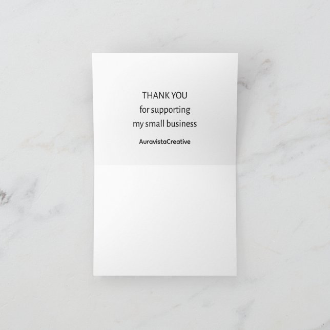 Small Business Thank You Card | Minimal | Personal Dankeskarte (Innenseite)