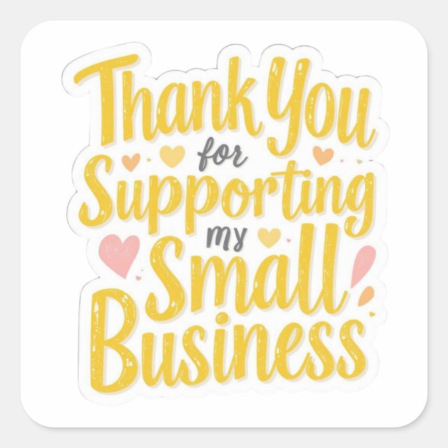 Small Business Thank You Sticker (Vorderseite)