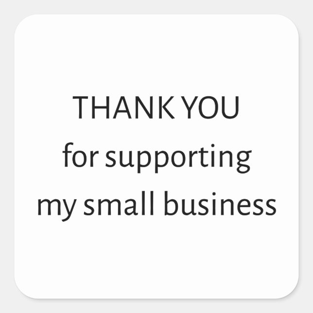 Small Business Thank You Sticker | Packaging Label (Vorderseite)