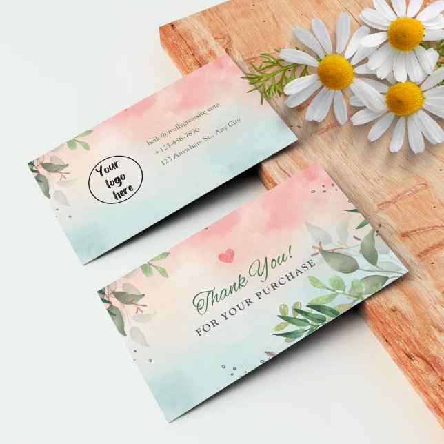 Small Business Vielen Dank an den Kunden Visitenkarte (Small Business Thank You Card For Customer)