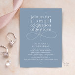 Small Celebration of Big Love, Elegant Minimalist  Einladung<br><div class="desc">Celebrate your love story with this elegant minimalist wedding invitation, designed with a refined serif font paired with delicate handwritten script. Perfect for couples who love modern romance, soft neutrals, and timeless typography. This invitation is ideal for intimate weddings, backyard celebrations, garden ceremonies, or modern elopements. The clean layout and...</div>