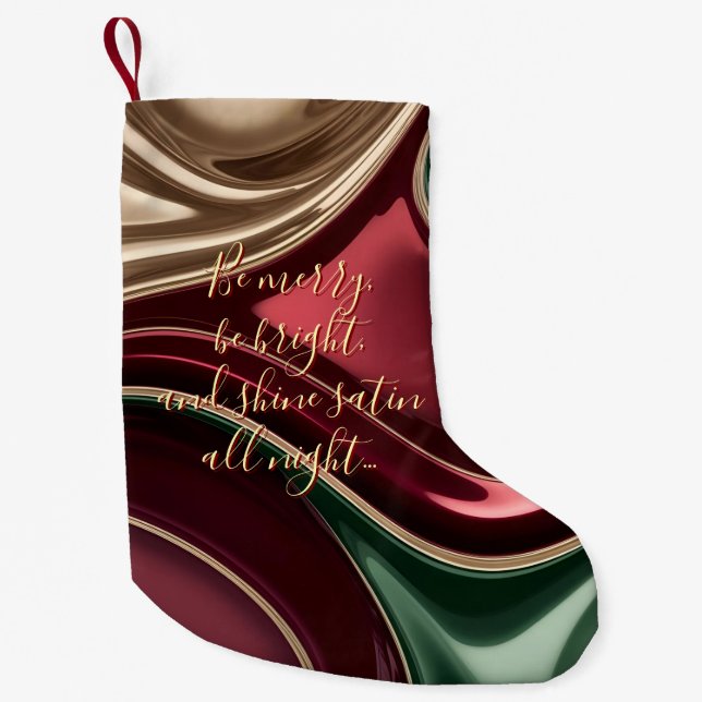 Small Christmas stocking in stylish graphic Kleiner Weihnachtsstrumpf (Vorderseite)