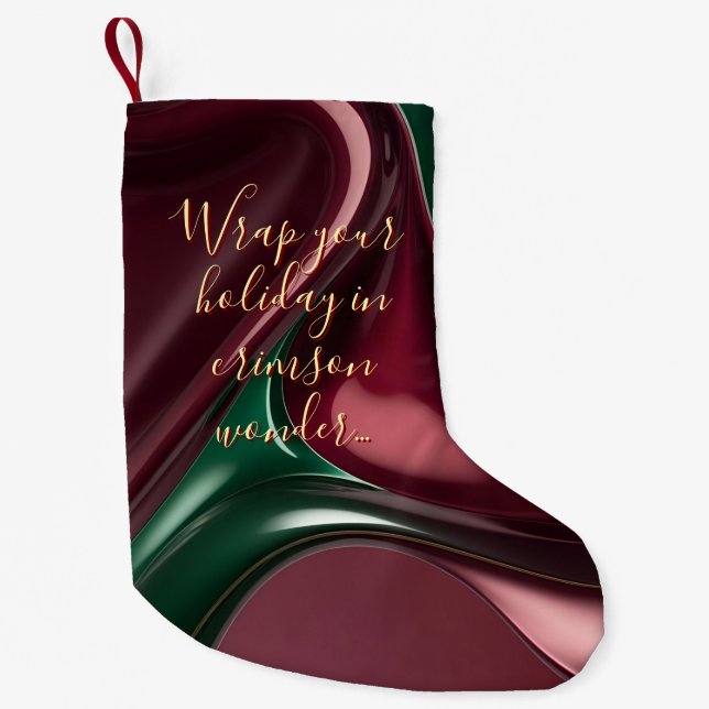 Small Christmas stocking in stylish graphic Kleiner Weihnachtsstrumpf (Vorderseite)
