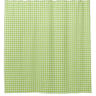 Small Classic Gingham Karo Kariert Pattern Green Duschvorhang