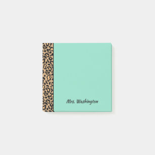 Small Custom Leopard Lehrer Beitrag Hinweise Post-it Klebezettel