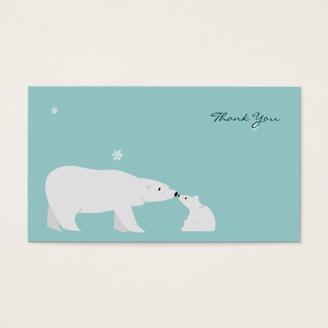 Small Danke Card: Polar Bear (Vorderseite)
