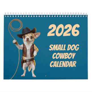 Small Dog Cowboy Calendar Kalender