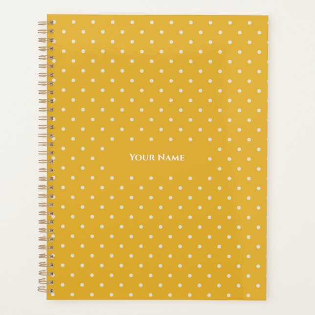 Small Dots Candy Yellow Planner Planer (Vorderseite)