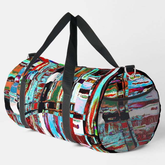 Small Duffel Bag – Collapse Reflection Abstract  Duffle Bag (Rechte Ecke)