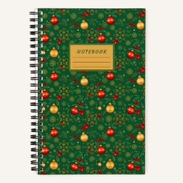 Small Emerald Green Christmas Notebook Notizbuch