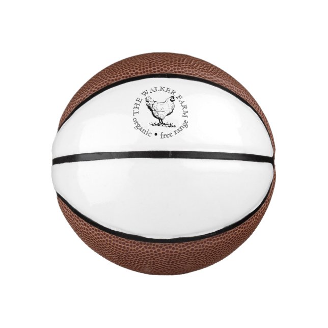 Small Farm Business Promotional Logo Mini Basketball (Vorderseite)