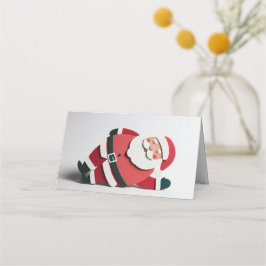 Small Fun Santa Card for Christmas Gifts Platzkarte