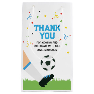 Small Gift Bag Soccer Sport Birthday Kleine Geschenktüte