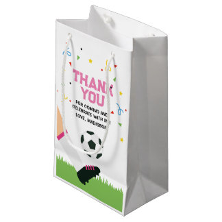 Small Gift Bag Soccer Sport Birthday Kleine Geschenktüte